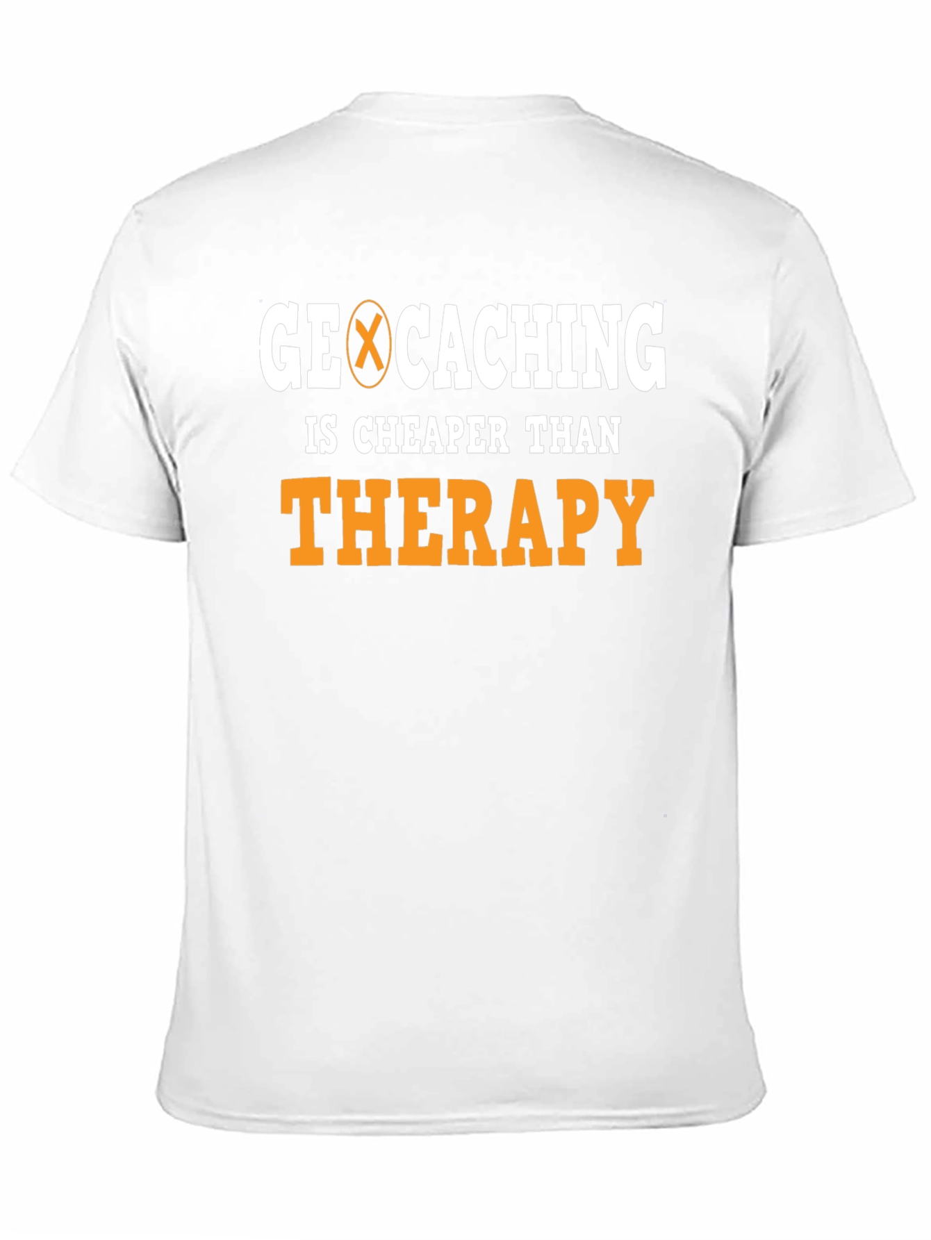 Geocaching Cheaper Than Therapy Black Graphic Tee