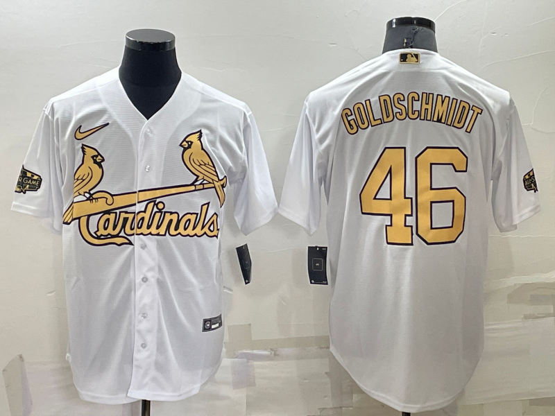 Men's St. Louis Cardinals Paul Goldschmidt #46 White Stitched Jerseys