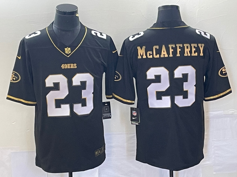 Men's San Francisco 49ers Christian McCaffrey #23 Black Game Player Jerseys