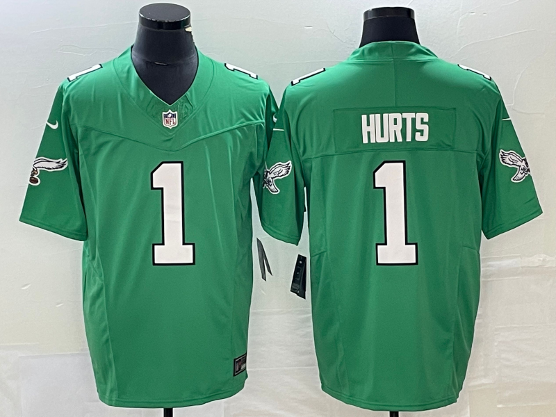 Men's Philadelphia Eagles Jalen Hurts #1 Kelly Green Player Jerseys