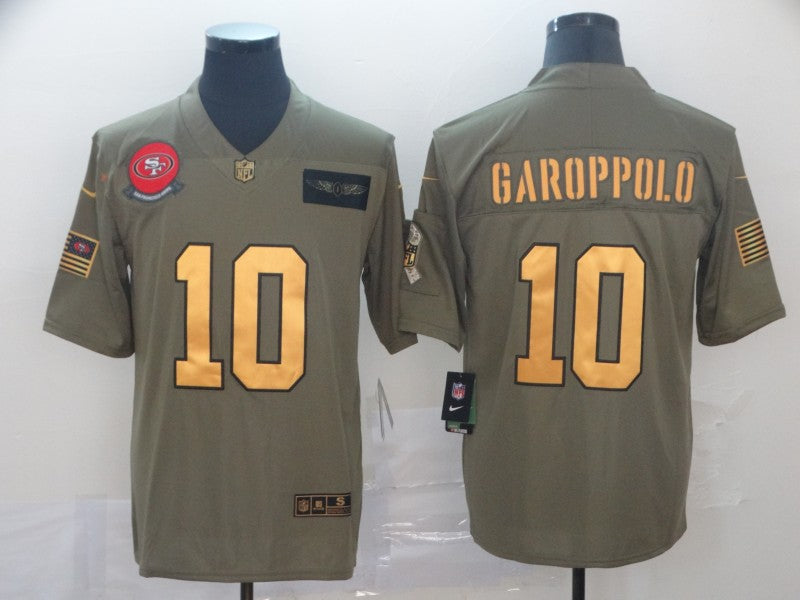 Men's San Francisco 49ers Jimmy Garoppolo #10 Brown Alternate Game Jerseys