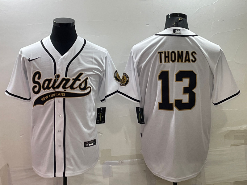 Men's New Orleans Saints Michael Thomas #13 White Game Jerseys Joint Edition