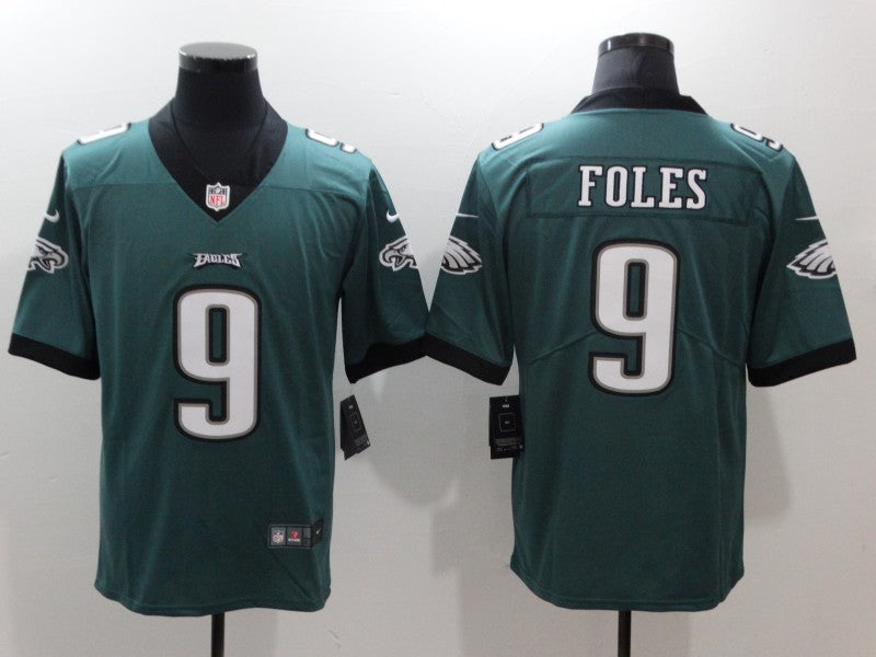 Men's Philadelphia Eagles Nick Foles #9 Midnight Green Game Jerseys