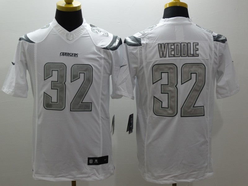 Men's Los Angeles Chargers Eric Weddle #32 White Game Jerseys