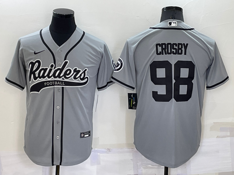 Men's Las Vegas Raiders Maxx Crosby #98 Gray Game Jerseys Joint Edition