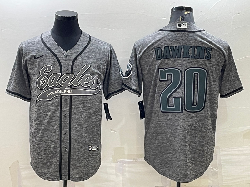 Men's Philadelphia Eagles Brian Dawkins #20 Gray Player Jerseys Joint Edition