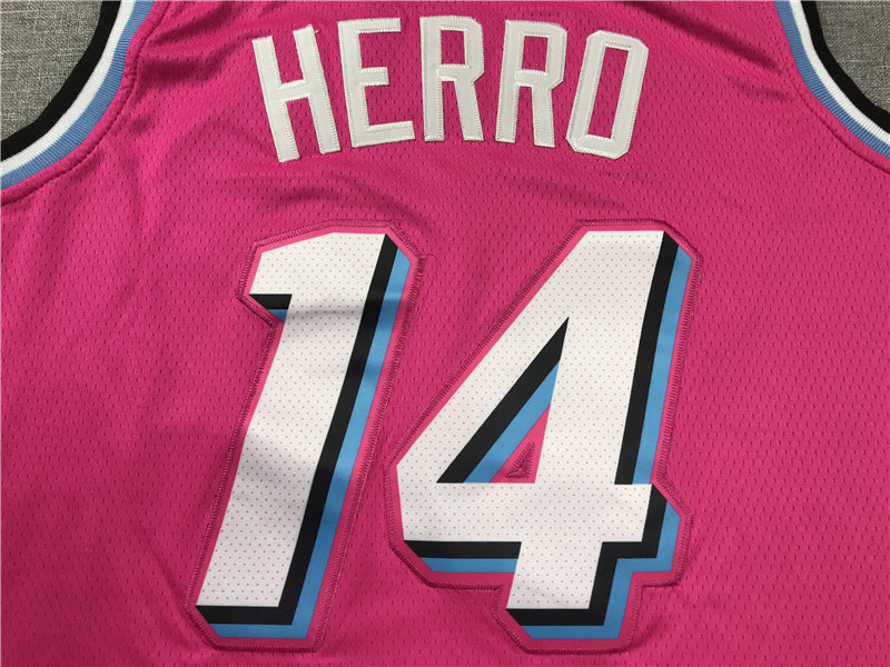 Men's Miami Heat Tyler Herro #14 Pink 2020/21 Swingman Jerseys