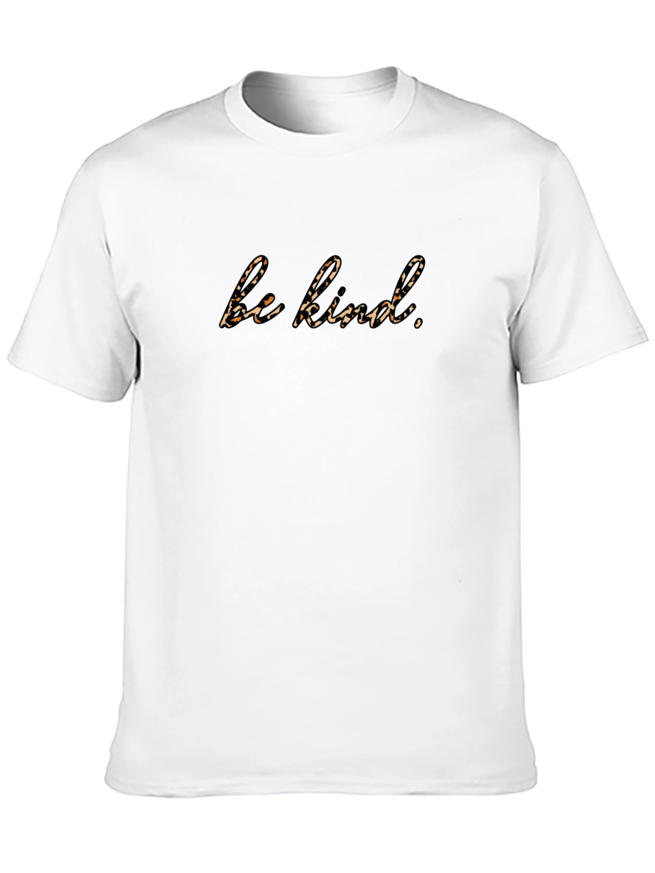 Be Kind Leopard Print Black T-Shirt