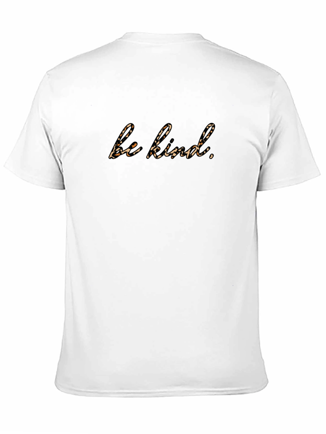 Be Kind Leopard Print Black T-Shirt