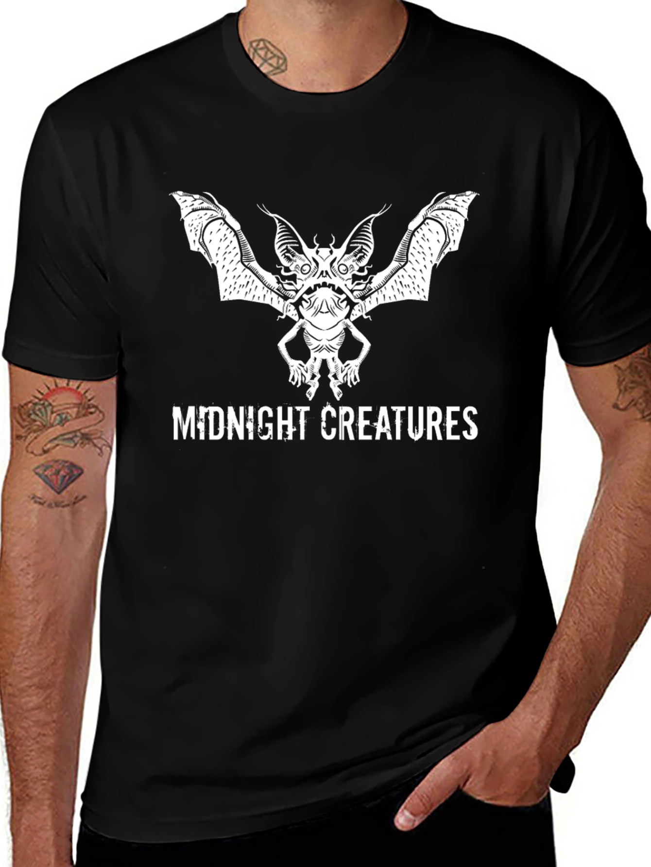 Midnight Creatures Graphic Tee - Black