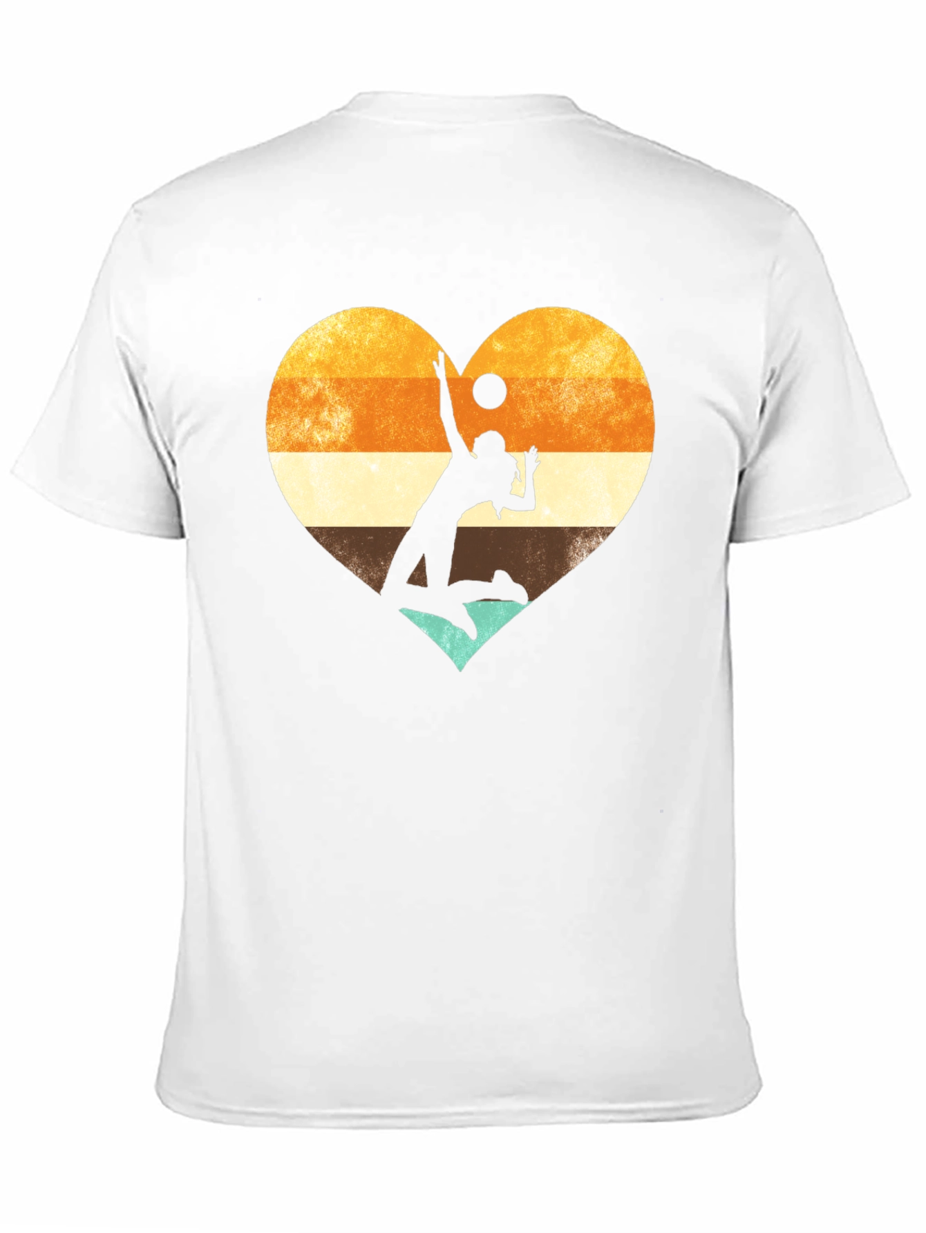 Volleyball Heart Graphic Tee - Black