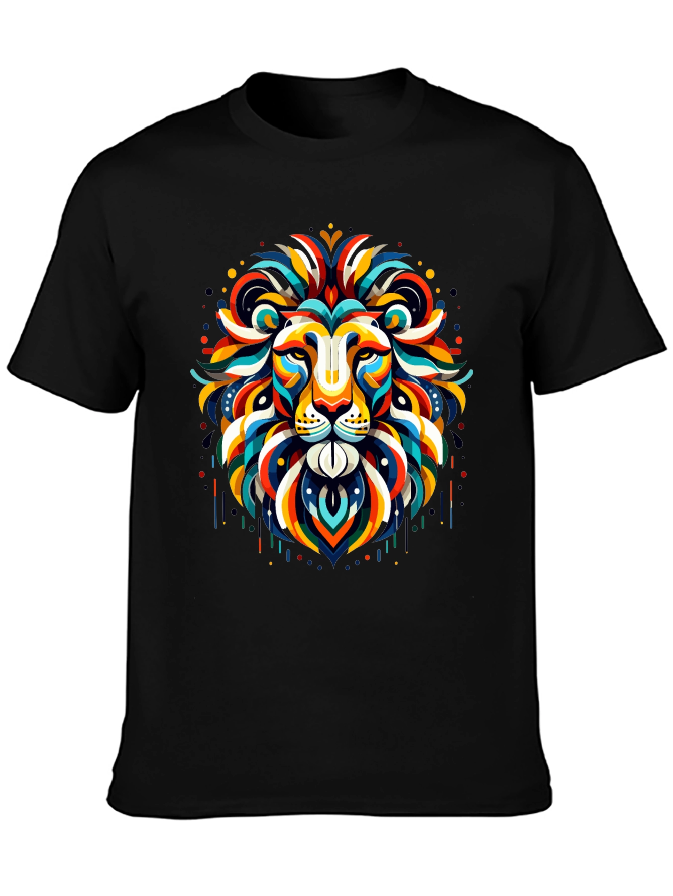 Vibrant Lion Graphic Tee - Bold Statement Shirt