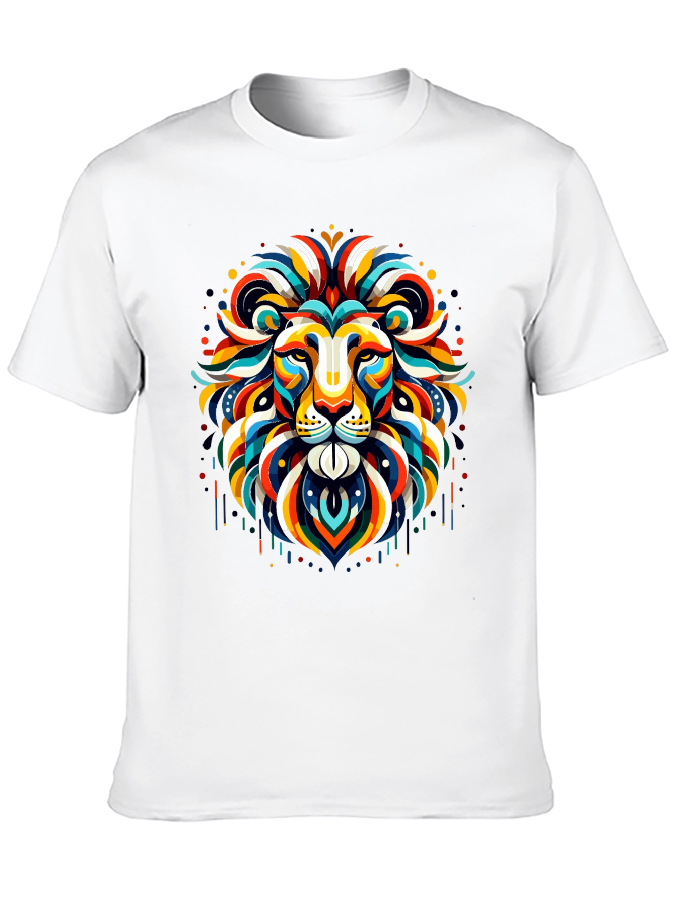 Vibrant Lion Graphic Tee - Bold Statement Shirt