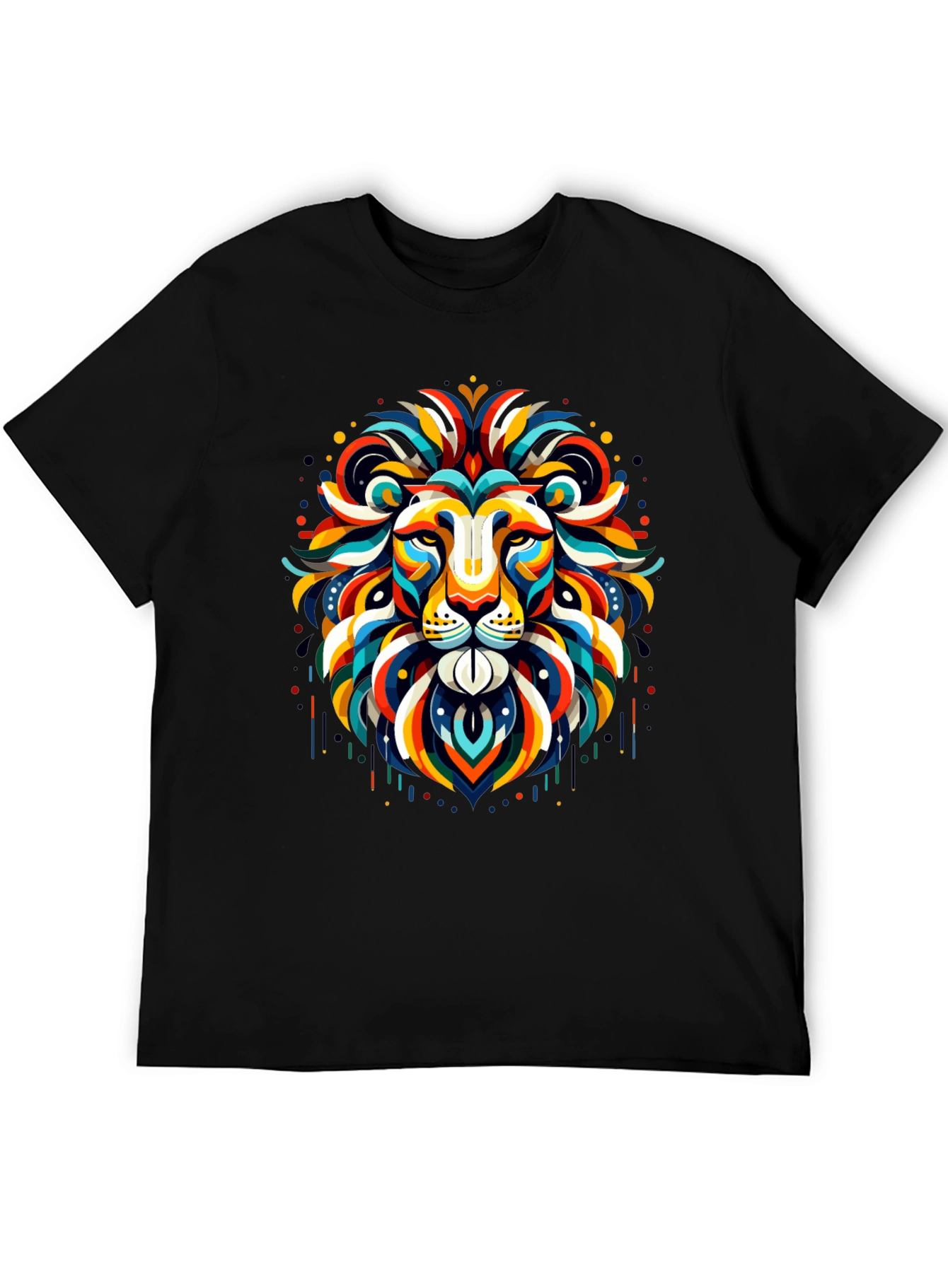 Vibrant Lion Graphic Tee - Bold Statement Shirt