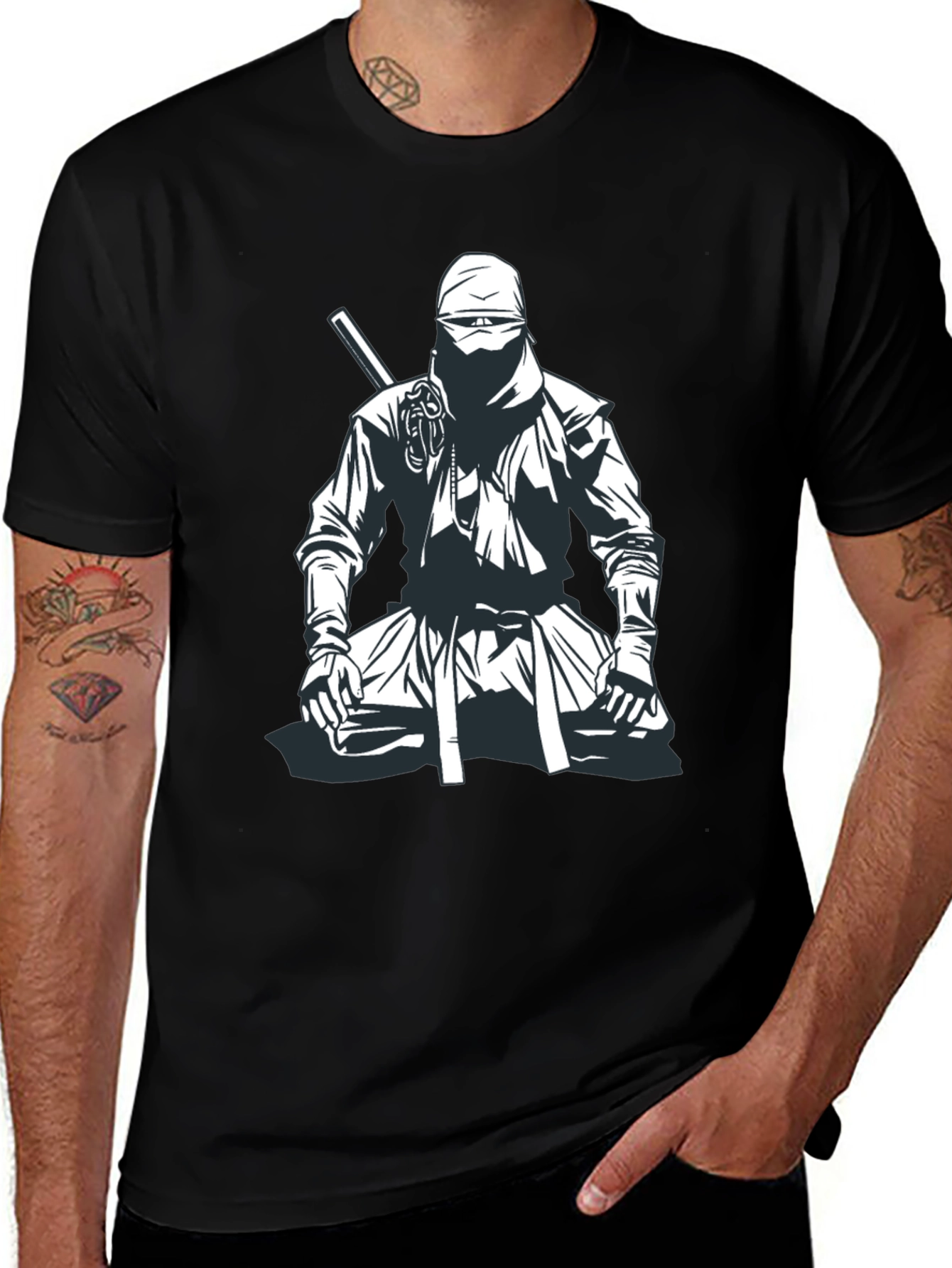 Ninja Warrior Graphic Tee - Black T-Shirt