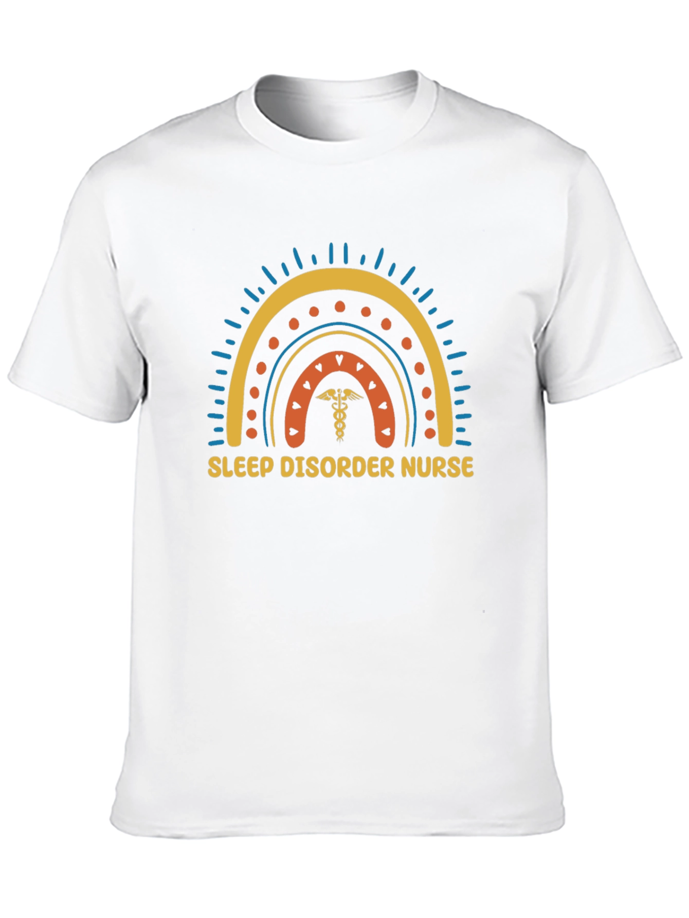 Sleep Disorder Nurse Rainbow Graphic T-Shirt