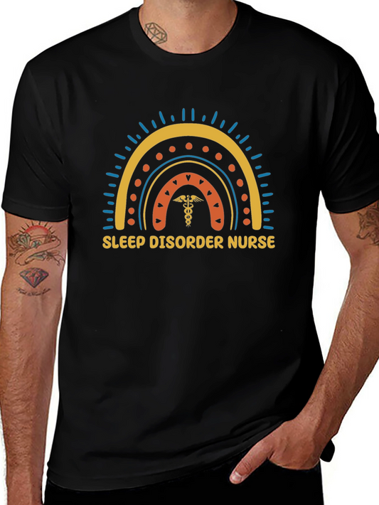 Sleep Disorder Nurse Rainbow Graphic T-Shirt