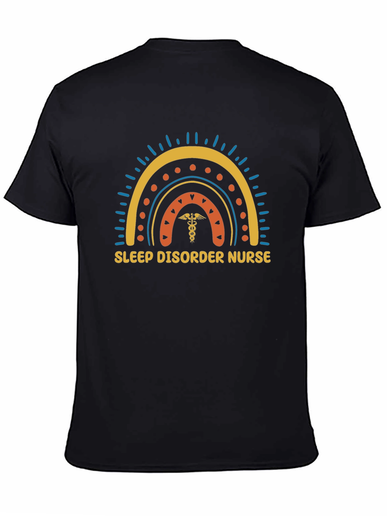 Sleep Disorder Nurse Rainbow Graphic T-Shirt