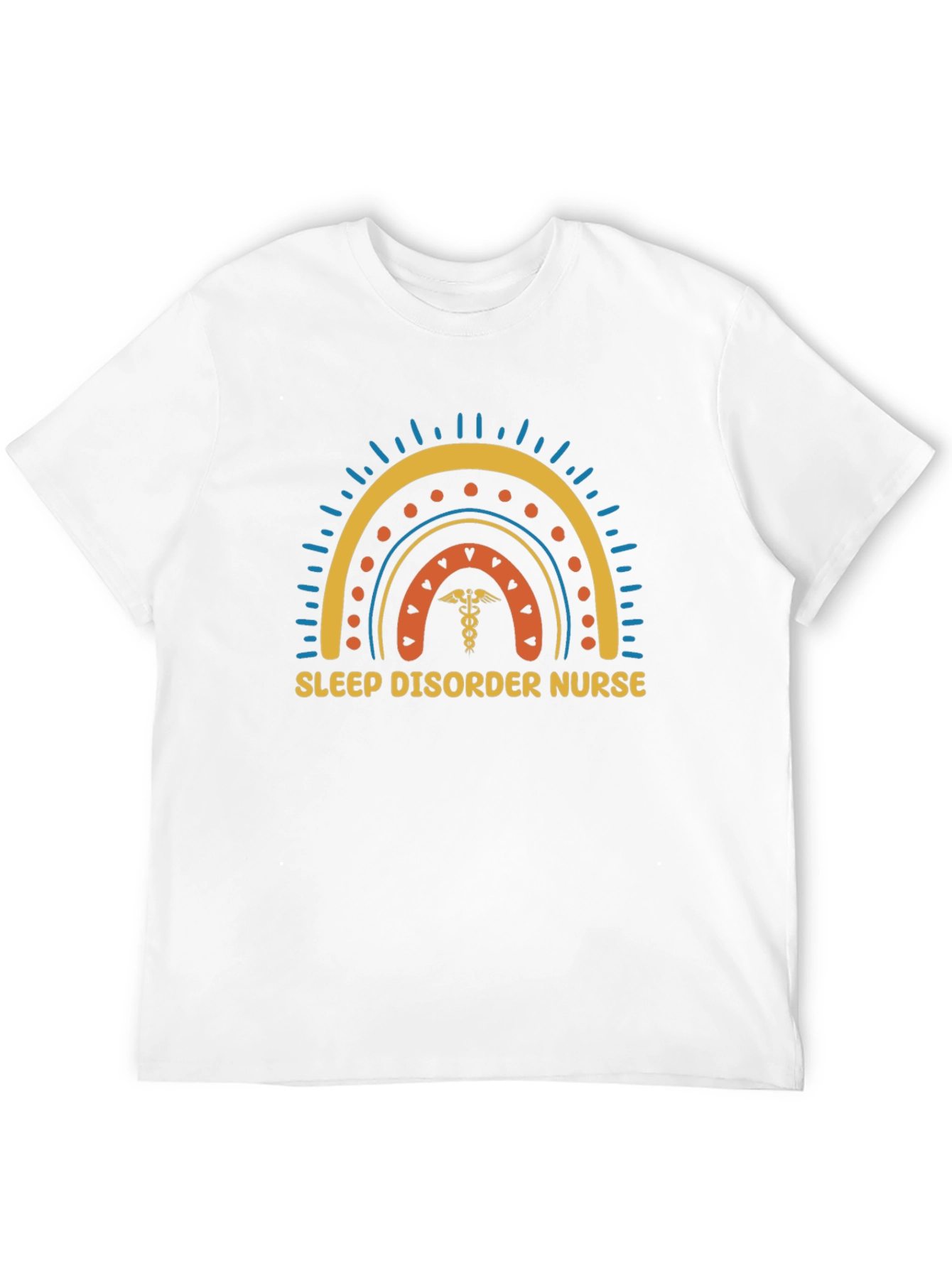 Sleep Disorder Nurse Rainbow Graphic T-Shirt