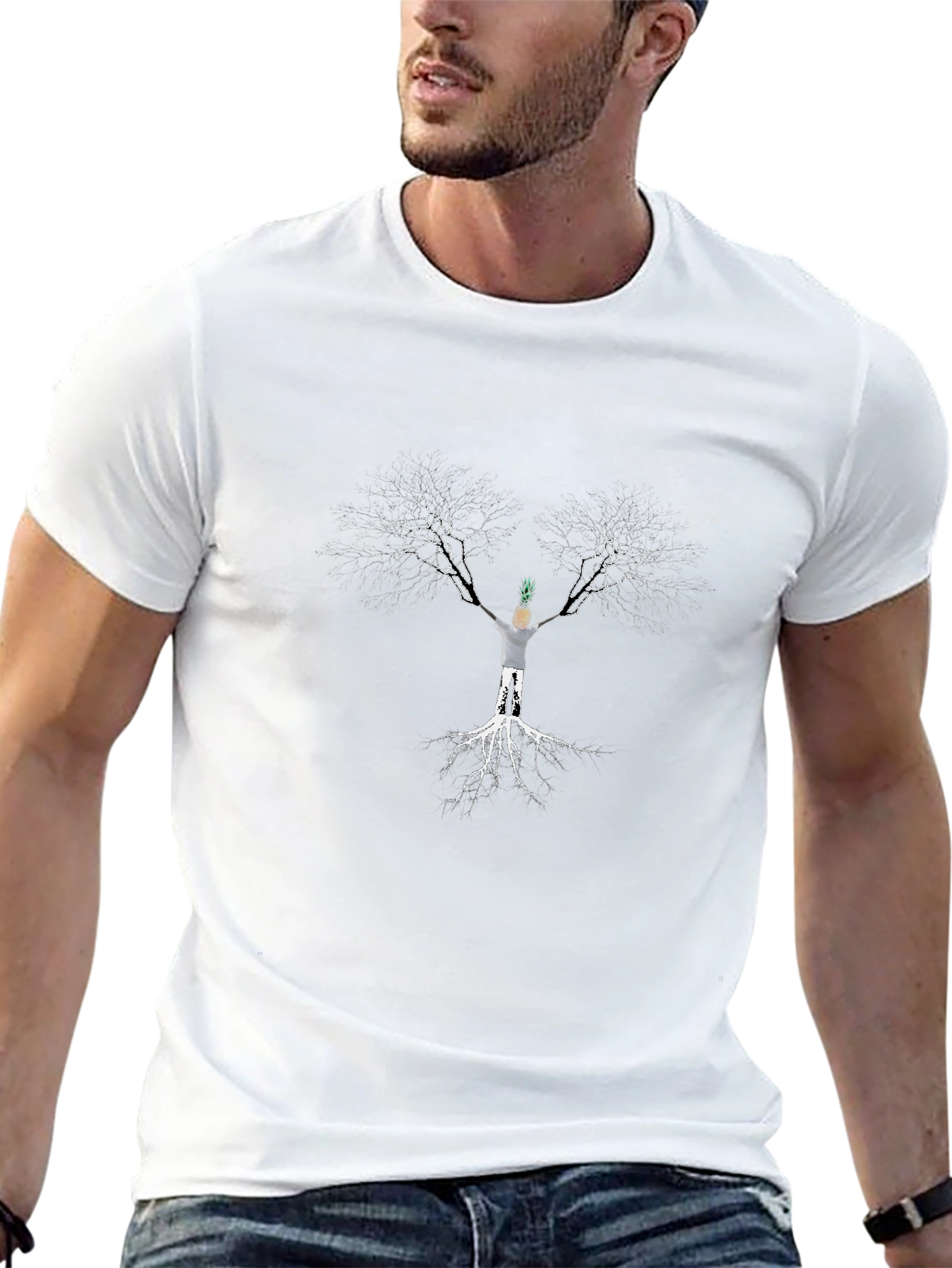 Pineapple Head Tree Roots T-Shirt
