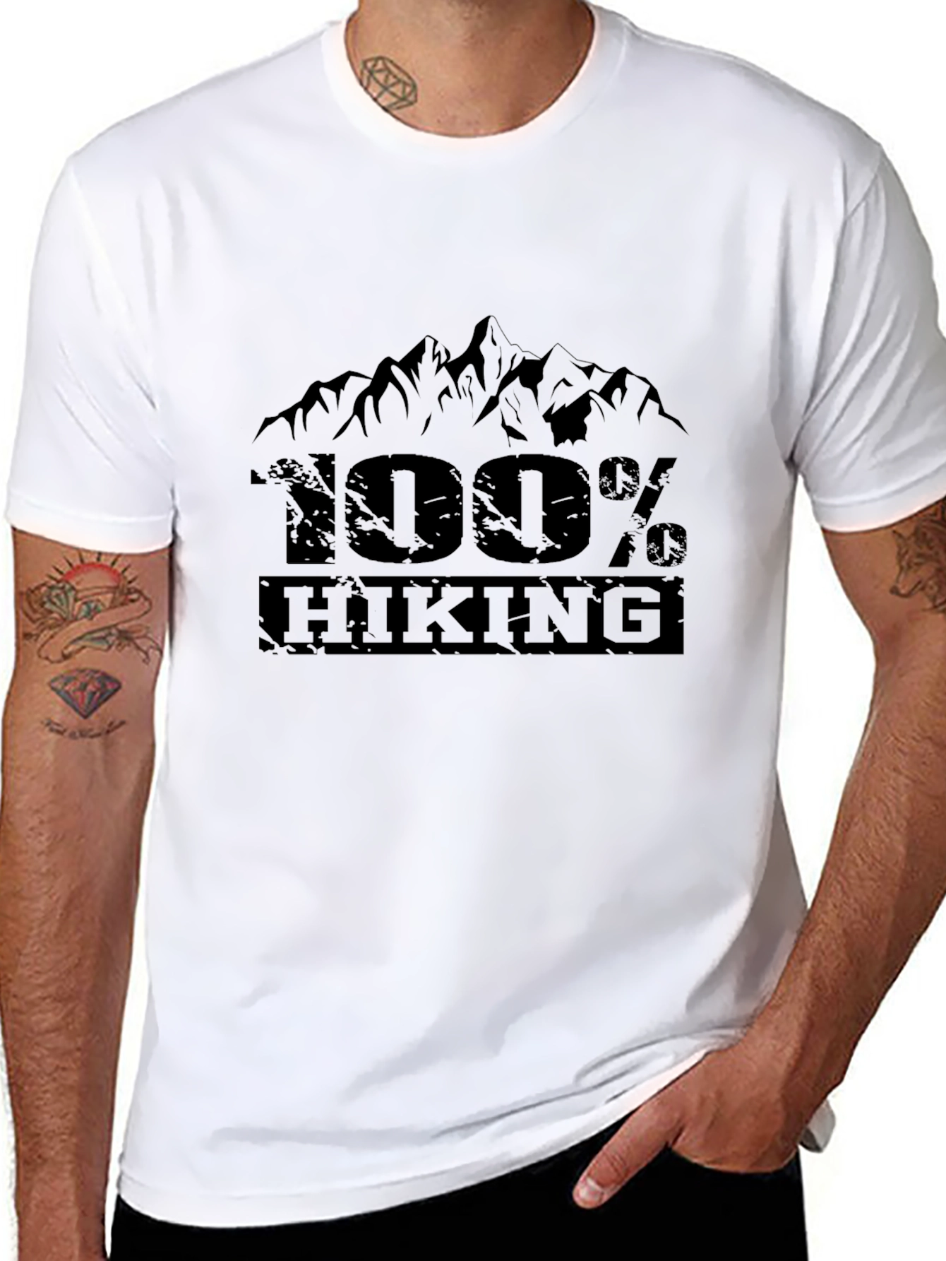 100% Hiking Graphic Tee - Black