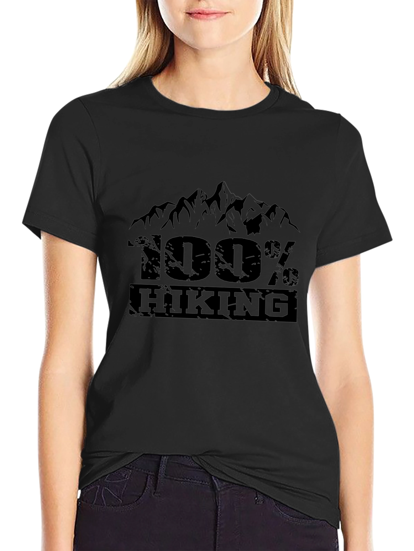 100% Hiking Graphic Tee - Black