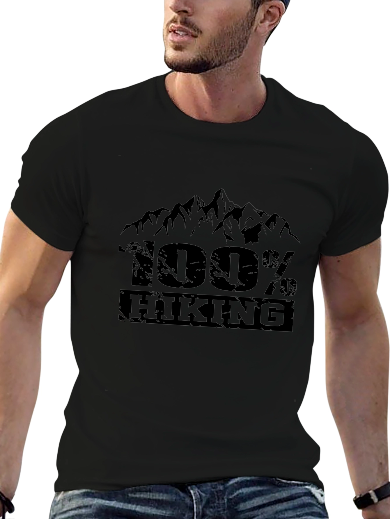 100% Hiking Graphic Tee - Black