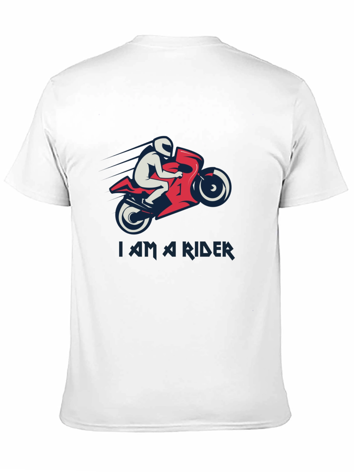 I Am A Rider Graphic Print Black T-Shirt