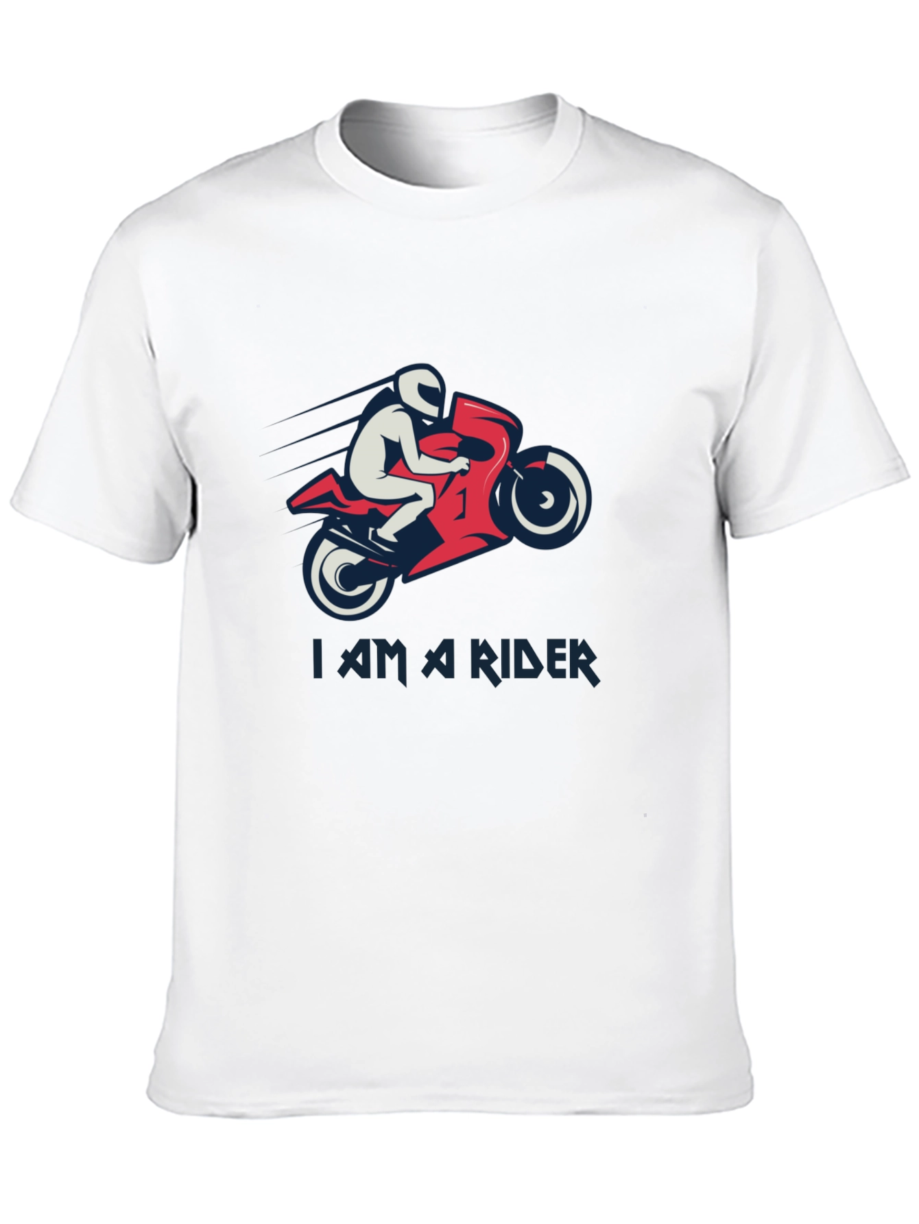I Am A Rider Graphic Print Black T-Shirt
