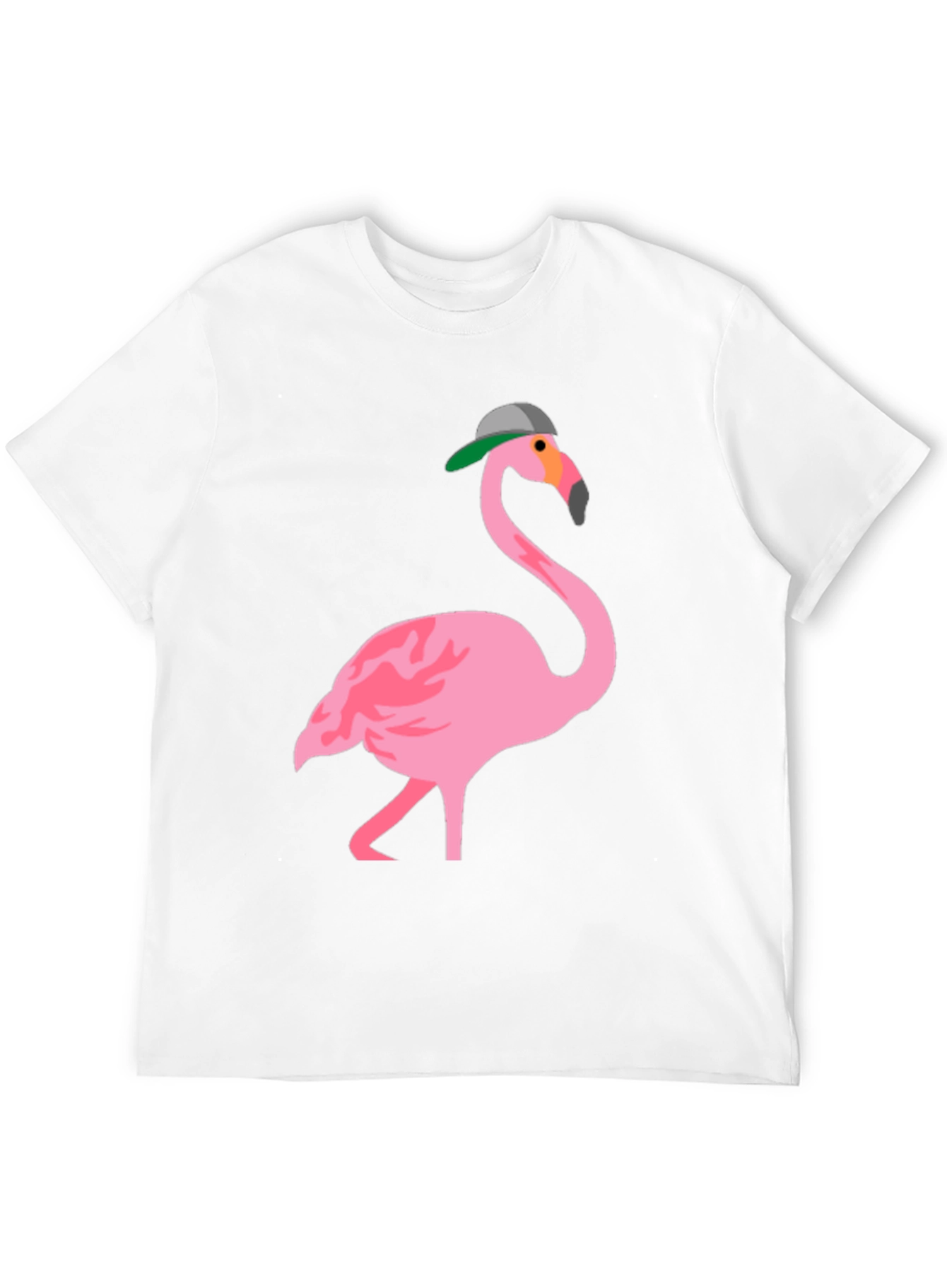 Flamingo Graphic Tee - Black Cotton T-Shirt