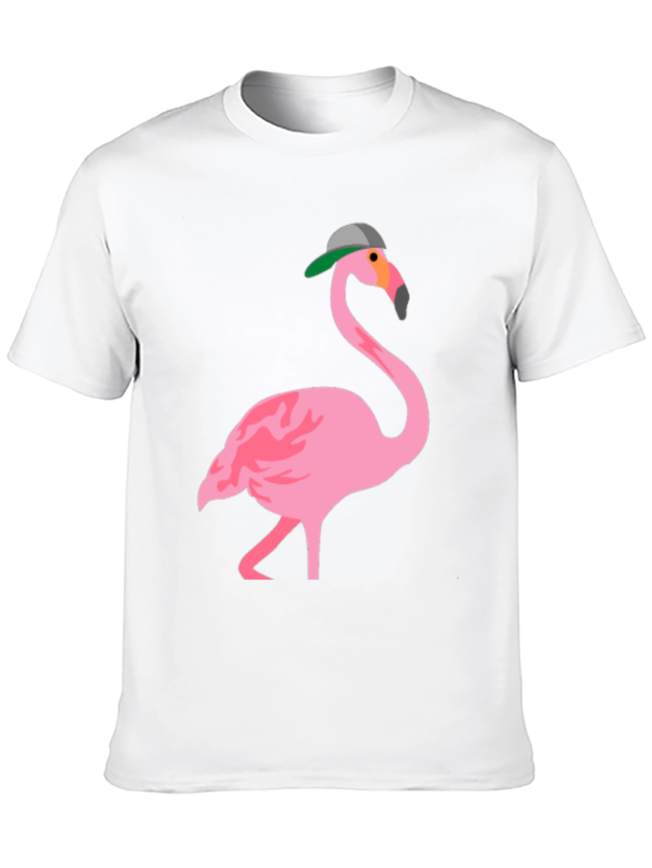 Flamingo Graphic Tee - Black Cotton T-Shirt