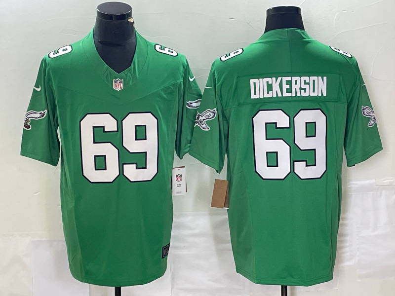 Men's Philadelphia Eagles Landon Dickerson #69 Kelly Green Alternate Game Jerseys