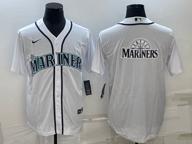 Men's Seattle Mariners White Home Replica Team Jerseys