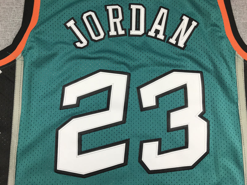 Men's 96 All Star Chicago Bulls Michael Jordan Green Hardwood Classics Swingman Jerseys