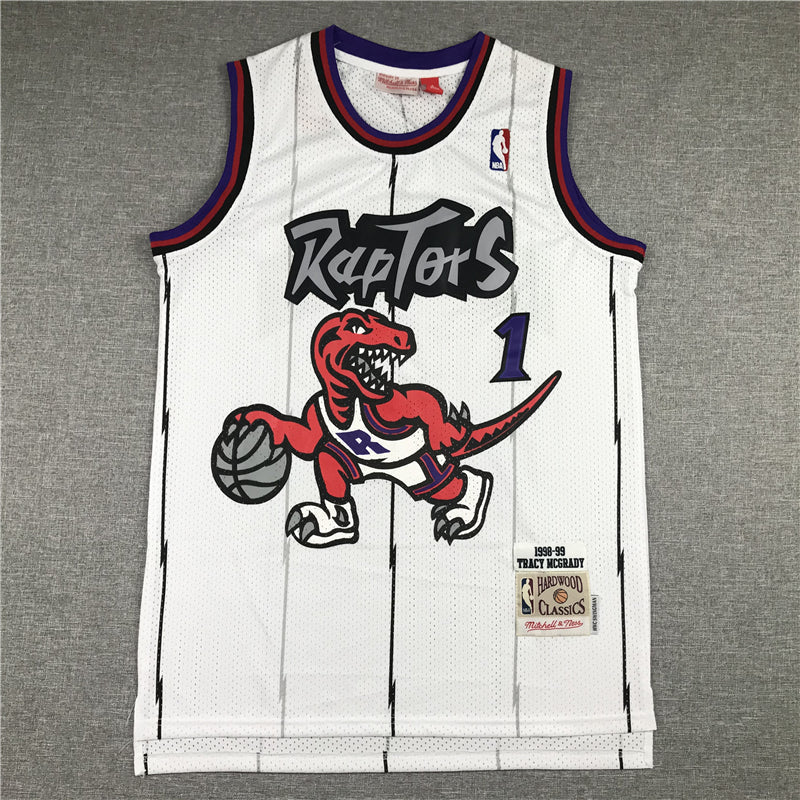 Men's Toronto Raptors Tracy McGrady 1998-99 White Hardwood Classics Swingman Jerseys