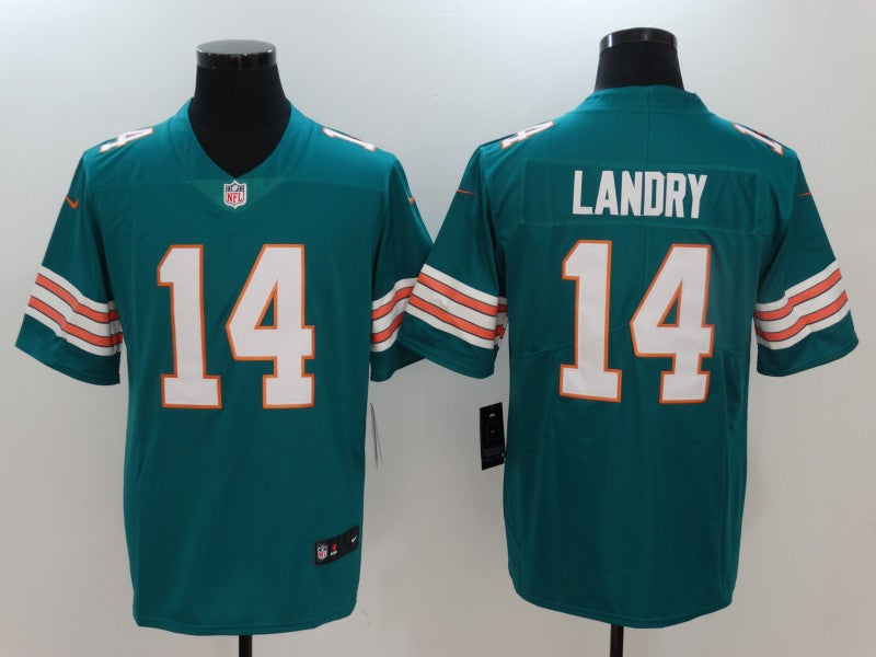 Men's Miami Dolphins Jarvis Landry #14 Green Game Player Jerseys