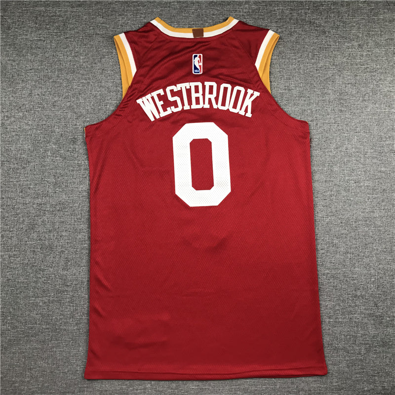 Men's Houston Rockets Russell Westbrook #0 NBA Classics Swingman Jerseys - Retro Red