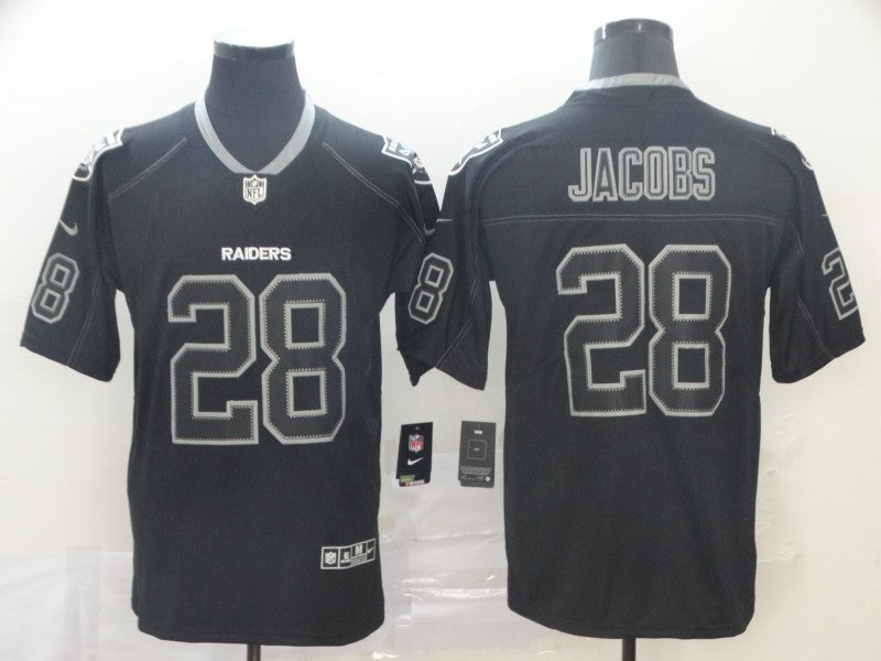 Men's Las Vegas Raiders Josh Jacobs #28 Black Alternate Game Jerseys