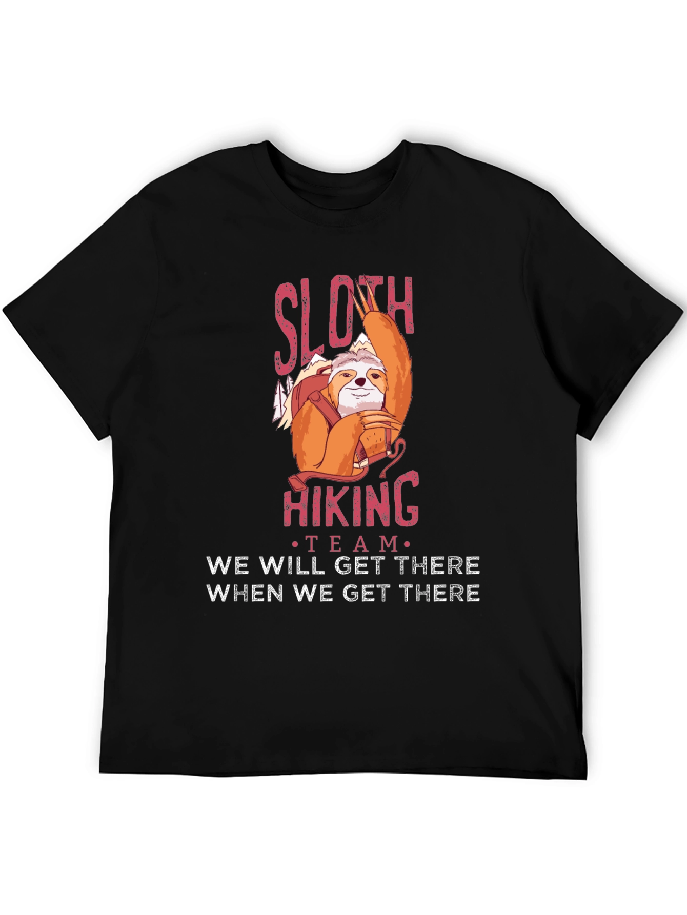 Sloth Hiking Team Graphic T-Shirt