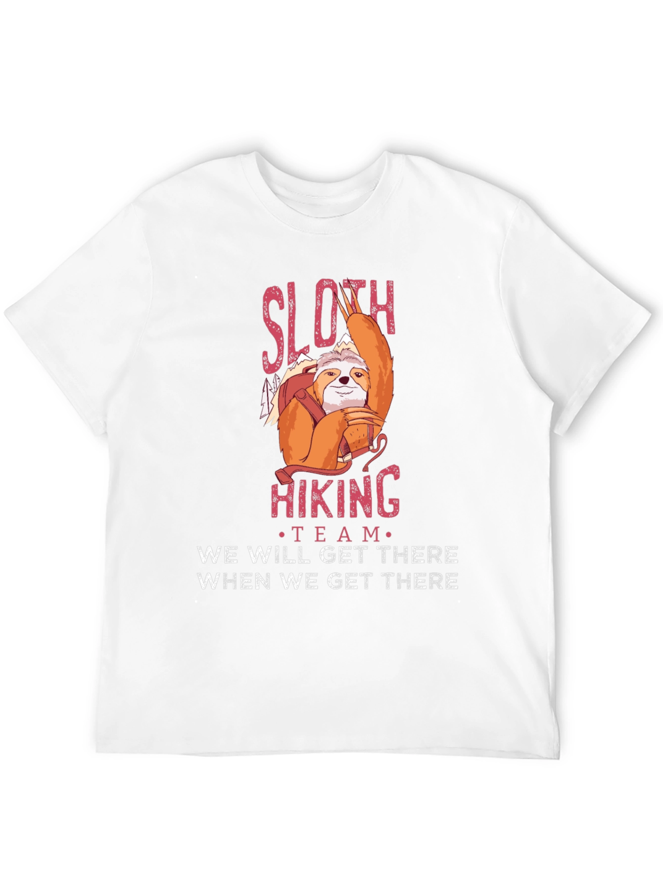 Sloth Hiking Team Graphic T-Shirt