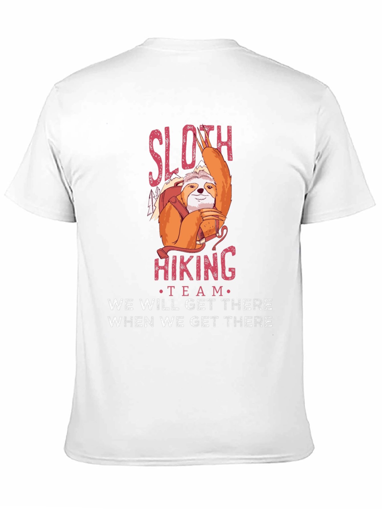 Sloth Hiking Team Graphic T-Shirt