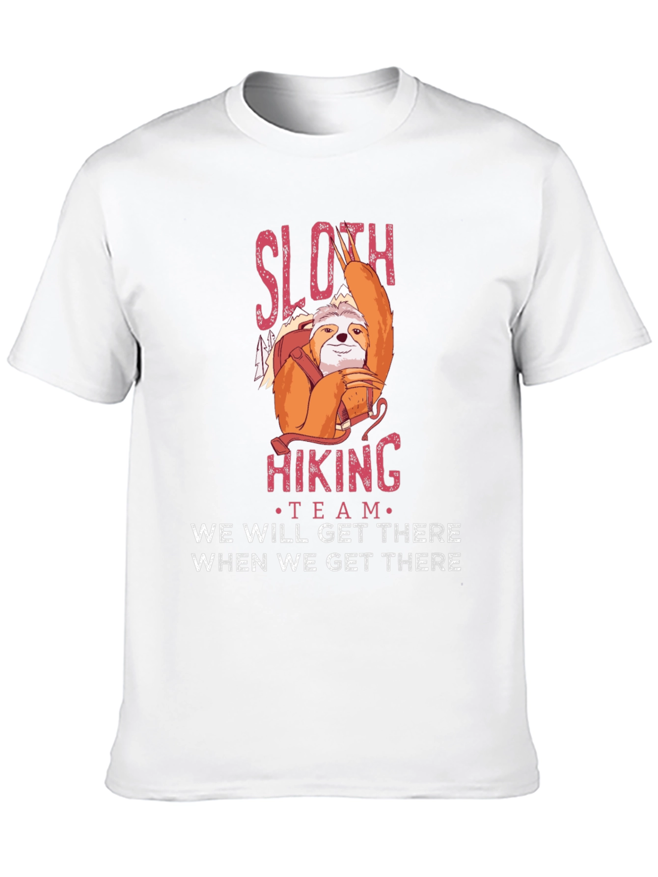 Sloth Hiking Team Graphic T-Shirt