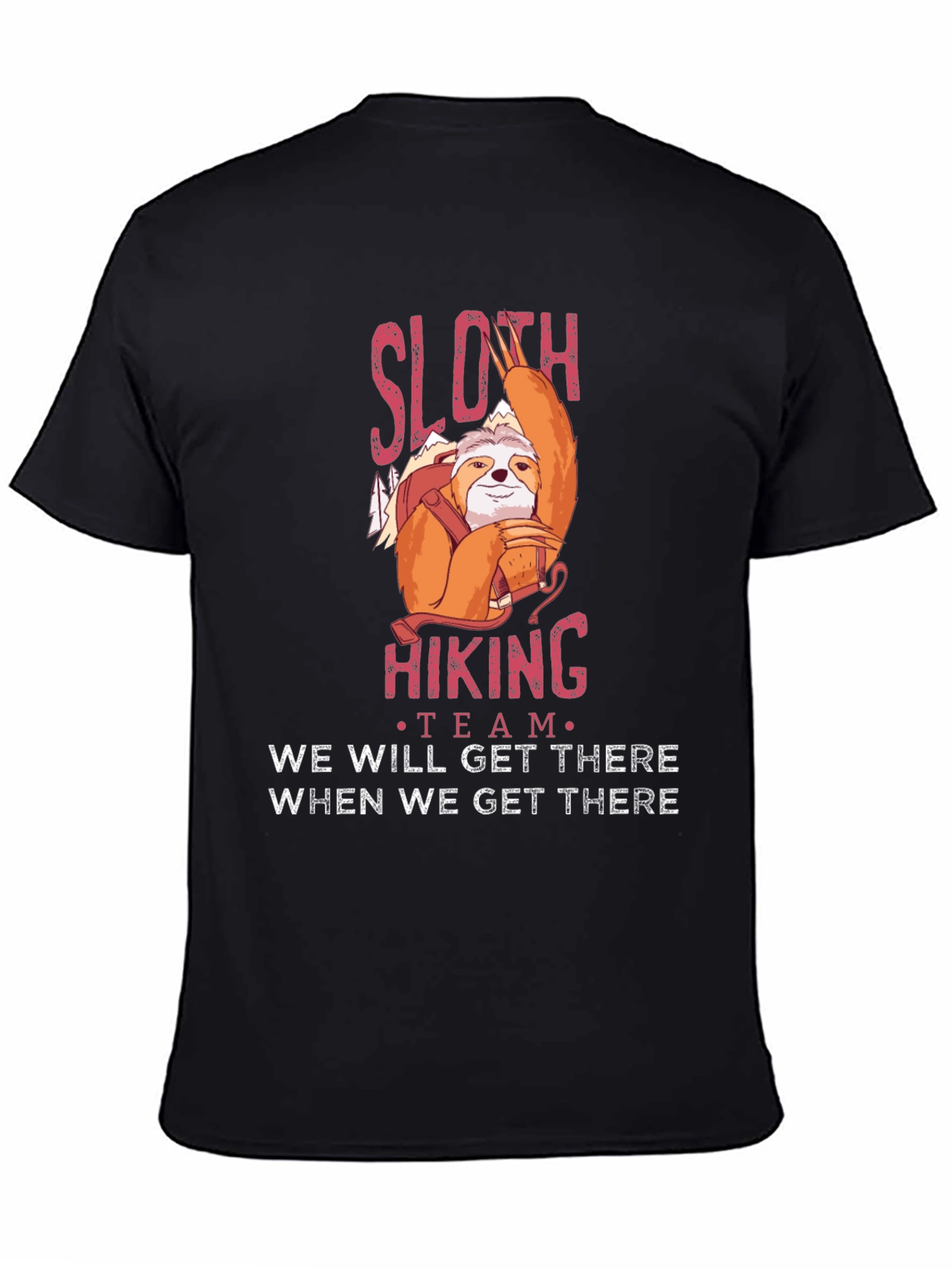 Sloth Hiking Team Graphic T-Shirt