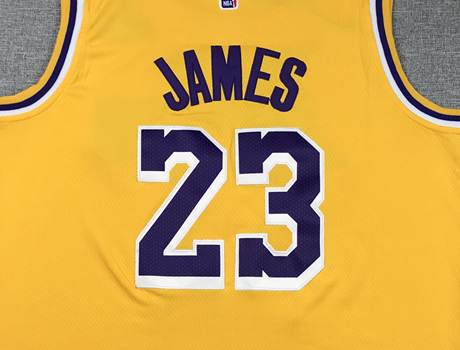 Men's Los Angeles Lakers LeBron James NBA #23 Yellow Swingman Jerseys