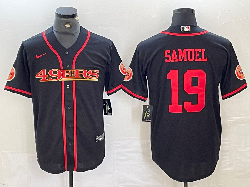 Men's San Francisco 49ers Deebo Samuel #19 Black Joint Edition Player Jerseys