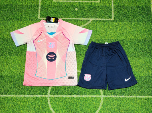 2025-26 Barcelona training kit pink  jersey for Kids