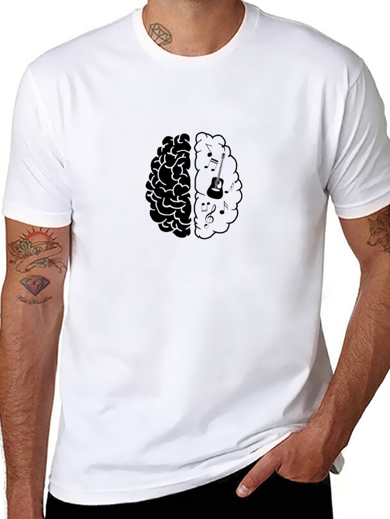 Musical Mind T-Shirt - Brain Graphic Tee