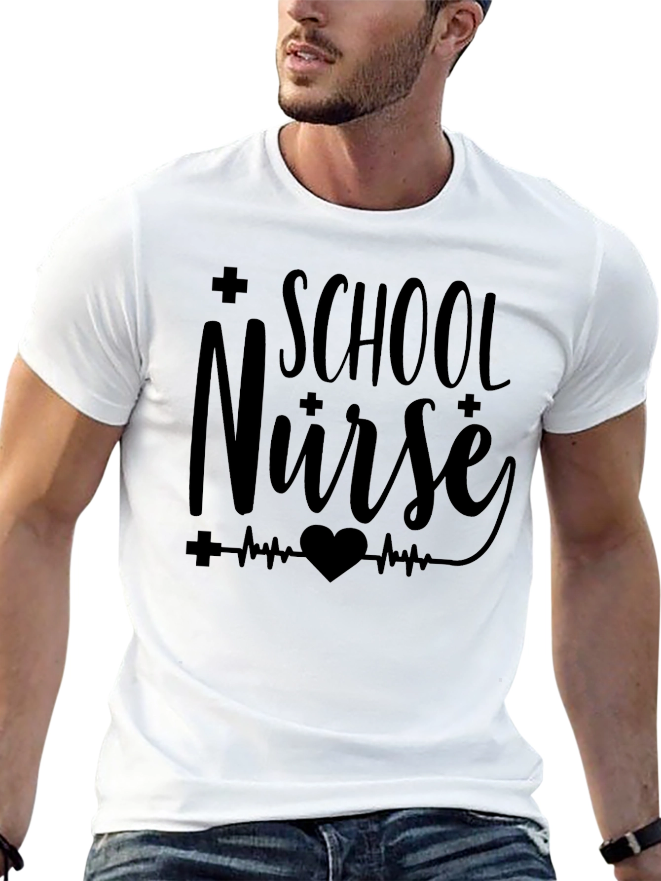 School Nurse Graphic Tee - Black