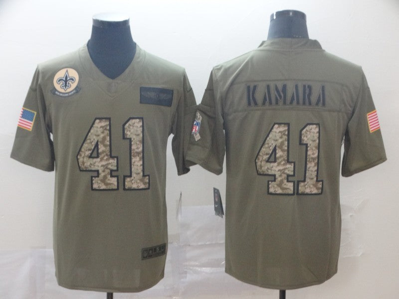 Men's New Orleans Saints Alvin Kamara #41 Brown Alternate Game Jerseys