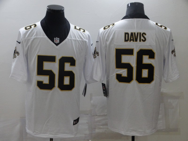 Men's New Orleans Saints Demario Davis #56 White Game Jerseys